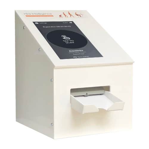 Check-in kiosk enclosure for surface pro and printer