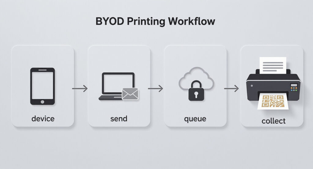 byod printing processflow