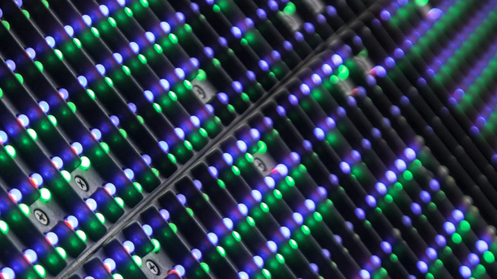 Video wall led close up